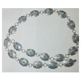 STERLING SILVER 33" TURQUOISE BELT 98 GRS