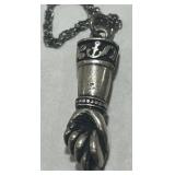 STERLING SILVER CHARM /CHAIN 10.2 GRS