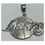 STERLING SILVER LAKERS PENDANT 15.3 GRS