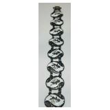 STERLING SILVER SIAMESE BRACELET 23.8 GRS