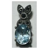 STERLING SILVER  PEARL PENDANT 6.5 GRS
