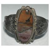 STERLING SILVER VINTAGE NAVAJO CUFF BRACELET 43.8