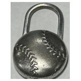 TIFFANY & CO STERLING SILVER BASEBALL PADLOCK