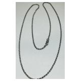 STERLING SILVER ROPE CHAIN 7.1 GRS