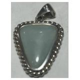 STERLING SILVER CHALCEDONY PENDANT 9.2 GRS