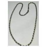 STERLING SILVER 20" ROPE CHAIN 23.2 GRS