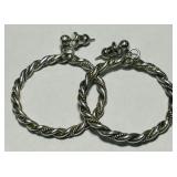 STERLING SILVER EARRINGS 10.30GRS