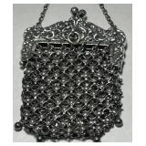 STERLING SILVER PURSE 27.40GRS