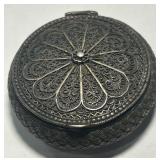 STERLING SILVER FILIGREE BOX 26.4 GRS