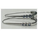 STERLING SILVER SAFETY PIN EARRINGS 4.5 GRS