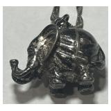 STERLING SILVER ELEPHANT /CHAIN  31.3 GRS