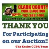 THANK YOU FOR PARTICIPATING ON OUR ONLINE AUCTION