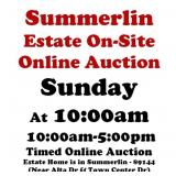 WELCOME TO OUR SUN. @10am ONLINE PUBLIC AUCTION