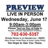 PREVIEW LIVE IN PERSON - Wednesday, June 17th