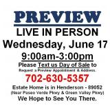 PREVIEW LIVE IN PERSON - Wednesday, June 17th