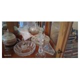 N1 - VINTAGE CRYSTAL BOWLS, CANDLESTICK, VASE (E15