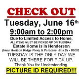 AUCTION PICK UP DAY & HOURS