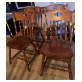 N1 - FOUR WOODEN DINING TABLE CHAIRS (K90)