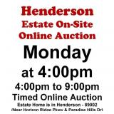 WELCOME TO OUR MON. @4pm ONLINE PUBLIC AUCTION