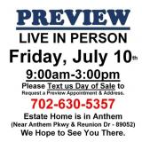 PREVIEW LIVE IN PERSON - Friday, July 10th