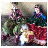 N3 - THREE COLLECTILE FOLK ART DOLLS (M45)