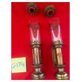 N3 -ANTIQUE RAILWAY TRAIN CARRIAGE WALL SCONCES