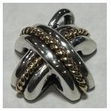 STERLING SILVER/18KT X PENDANT