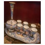 N3 - PERSIAN MINAKARI LIQUEUR SET (M210)
