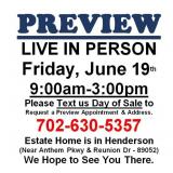 PREVIEW LIVE IN PERSON - Friday, June 19th