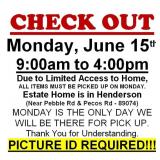 AUCTION PICK UP DAY & HOURS