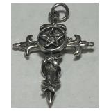 STERLING SILVER CROSS PENDANT 6.60GRS