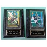 11 - MICHAEL STRAHAN & TIKI BARNES PLAQUES (L4)