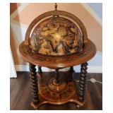 19 - VINTAGE GLOBE BAR CART