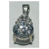 STERLING SILVER CZ PENDANT 2.90GRS