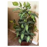 16 - FAUX PLANT IN BASKET