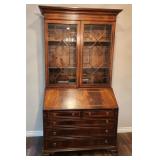 19 - VINTAGE DROP-FRONT DESK WITH HUTCH