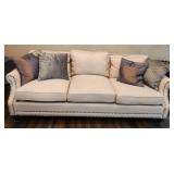 19 - THREE-CUSHION SOFA WITH ACCENT PILLOWS