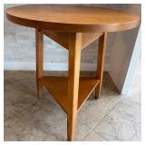 16 - RUSTIC ROUND WOODEN CRICKET TABLE