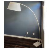 19 - ARC FLOOR LAMP WITH SHADE