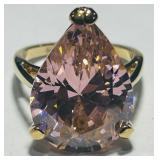 GOLD PLATED STERLING SILVER RING SIZE 8 10.50GRS