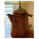16 - VINTAGE COPPER COFFEE KETTLE TABLE LAMP