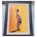 513 - EMILE BELLET ARTWORK FRAMED 28X16' (N26)