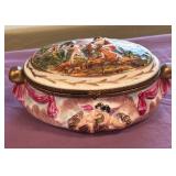 11 - HAND PAINTED TRINKET BOX (FRANCE) (B212)