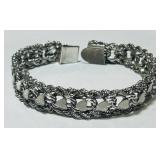 STERLING SILVER 7INCH BRACELET 22.30GRS