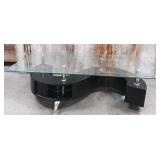 514 - MODERN GLASS-TOP COFFEE TABLE (N31)