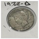 1922-D PEACE SILVER DOLLAR