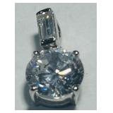 STERLING SILVER CZ PENDANT 2.90GRS