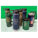 11 - LOT OF SEVEN TRAVEL MUGS/BOTTLES (L11)