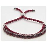 11 - BRAIDED CORD, STONES & STERLING SILVER