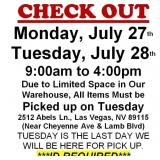 AUCTION PICK UP DAYS & HOURS